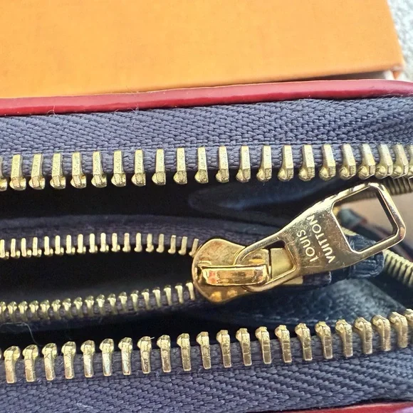Louis Vuitton Clemence Navy Monogram Zip Wallet - Picture 6 of 7